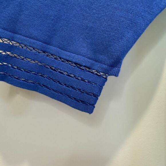 New Jones & Co Boatneck Knit Top Size 1X Royal Blue - Picture 10 of 13